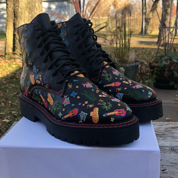 Jessie Western x Dawni Mexican Combat Boots 39 8.5 - Picture 3 of 16